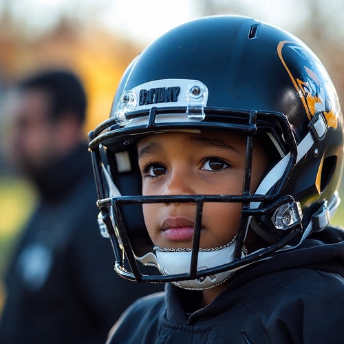 Young student football