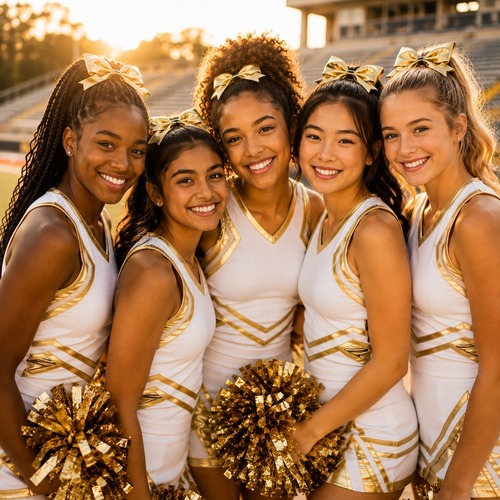 High school cheerleaders